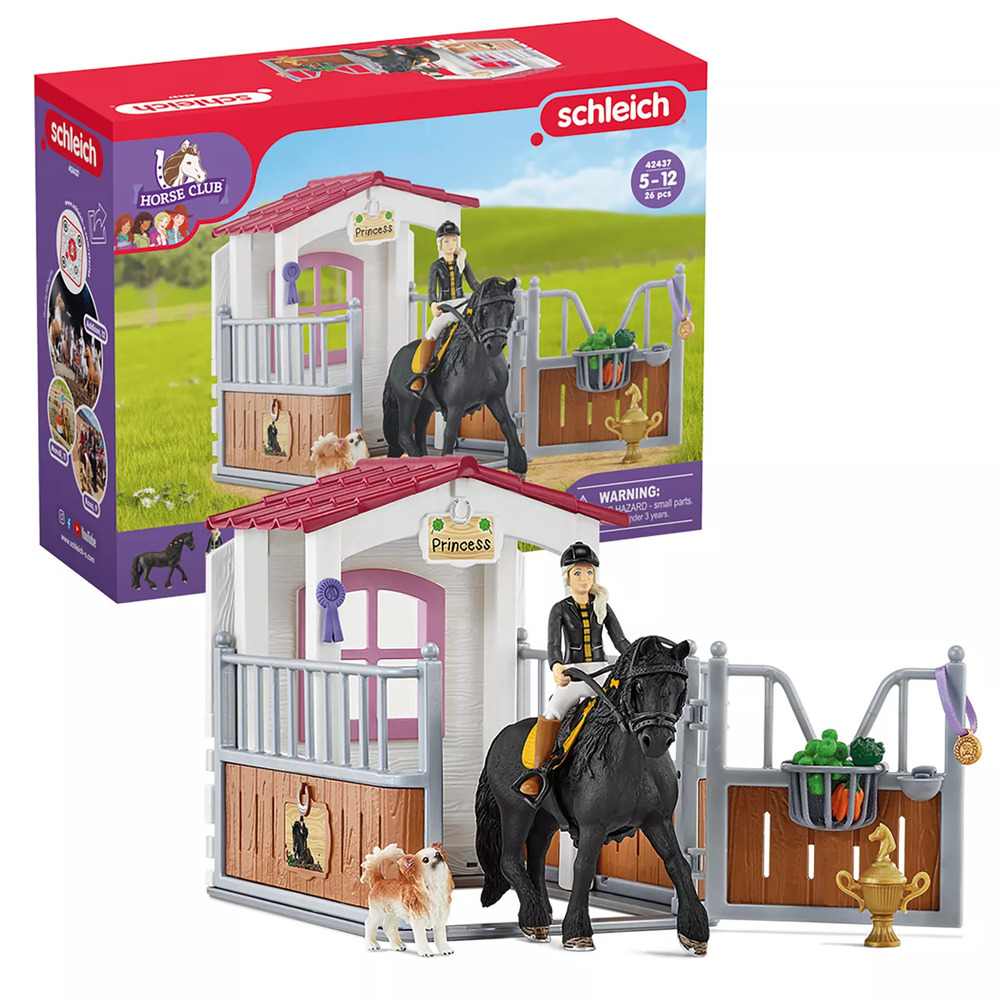Schleich Horse Club Box Stall With Tori & Princess Playset 26 Pieces Set # 42437